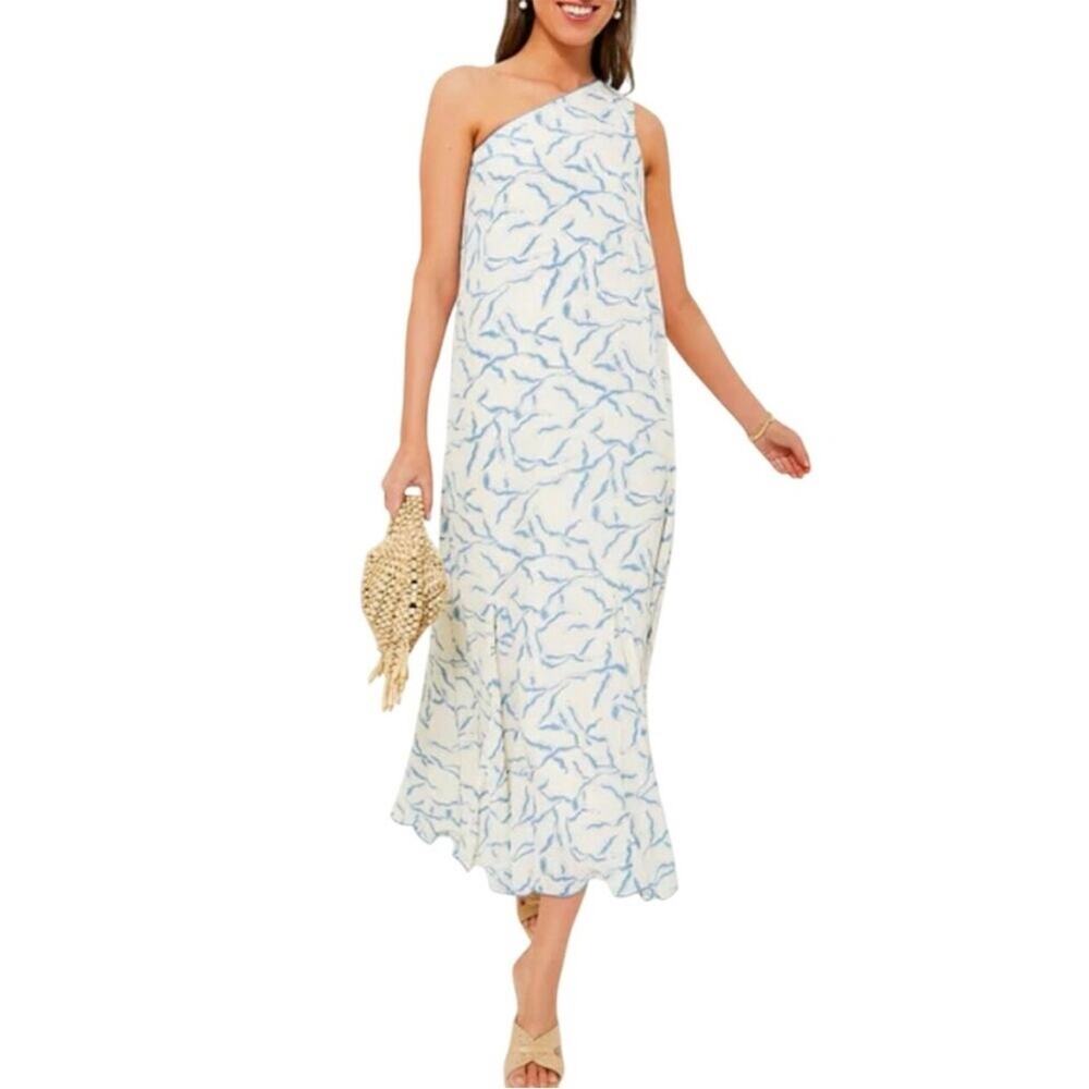 NWT Hyacinth House Tuckernuck Cream Blue Seaside Sabine Dress Coastal XS